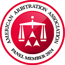 American Arbitration Association Panel Member 2024 (seal logo)